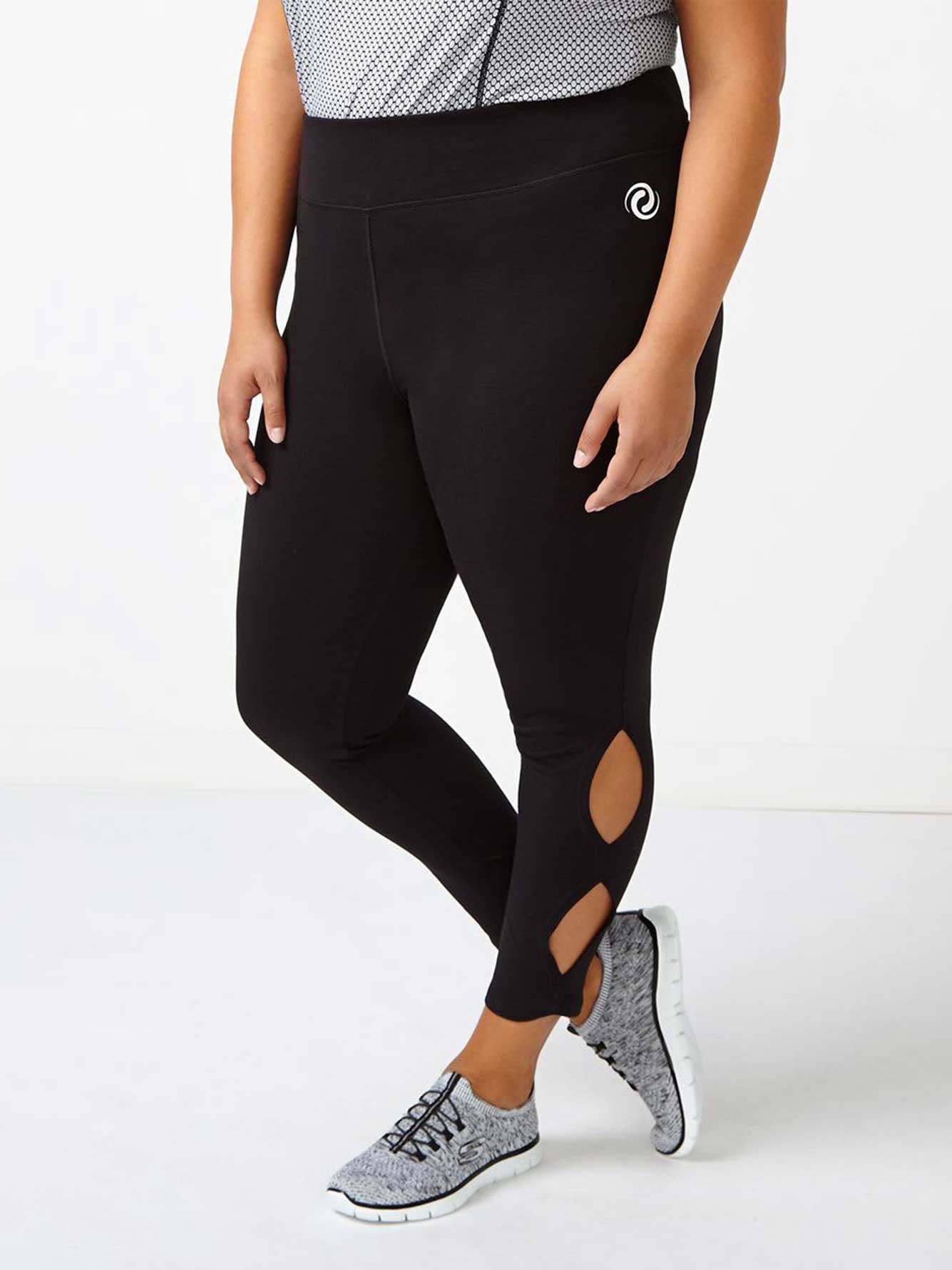 Athleisure PlusSize 7/8 Legging with CutOuts Penningtons