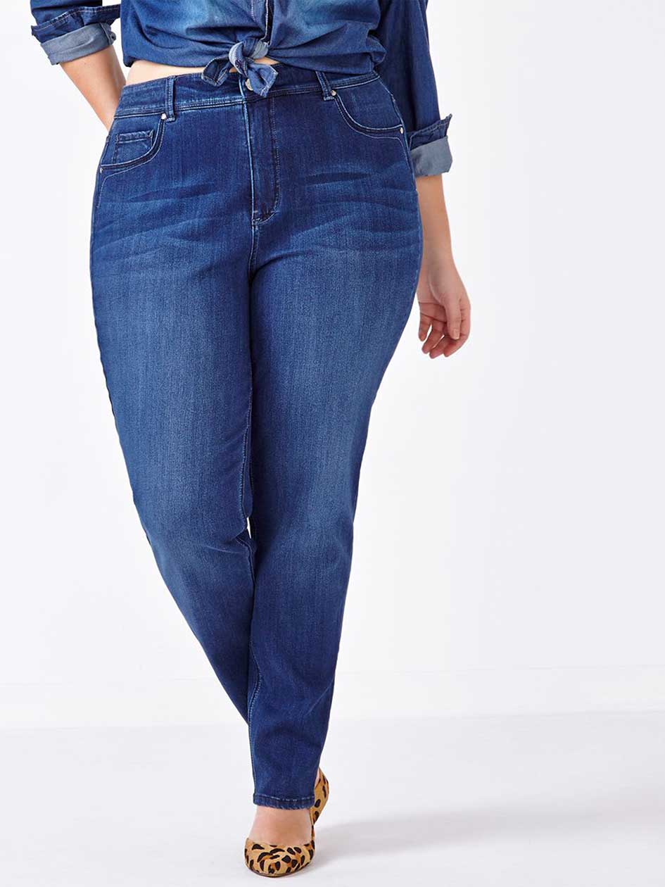 straight jeans for curvy
