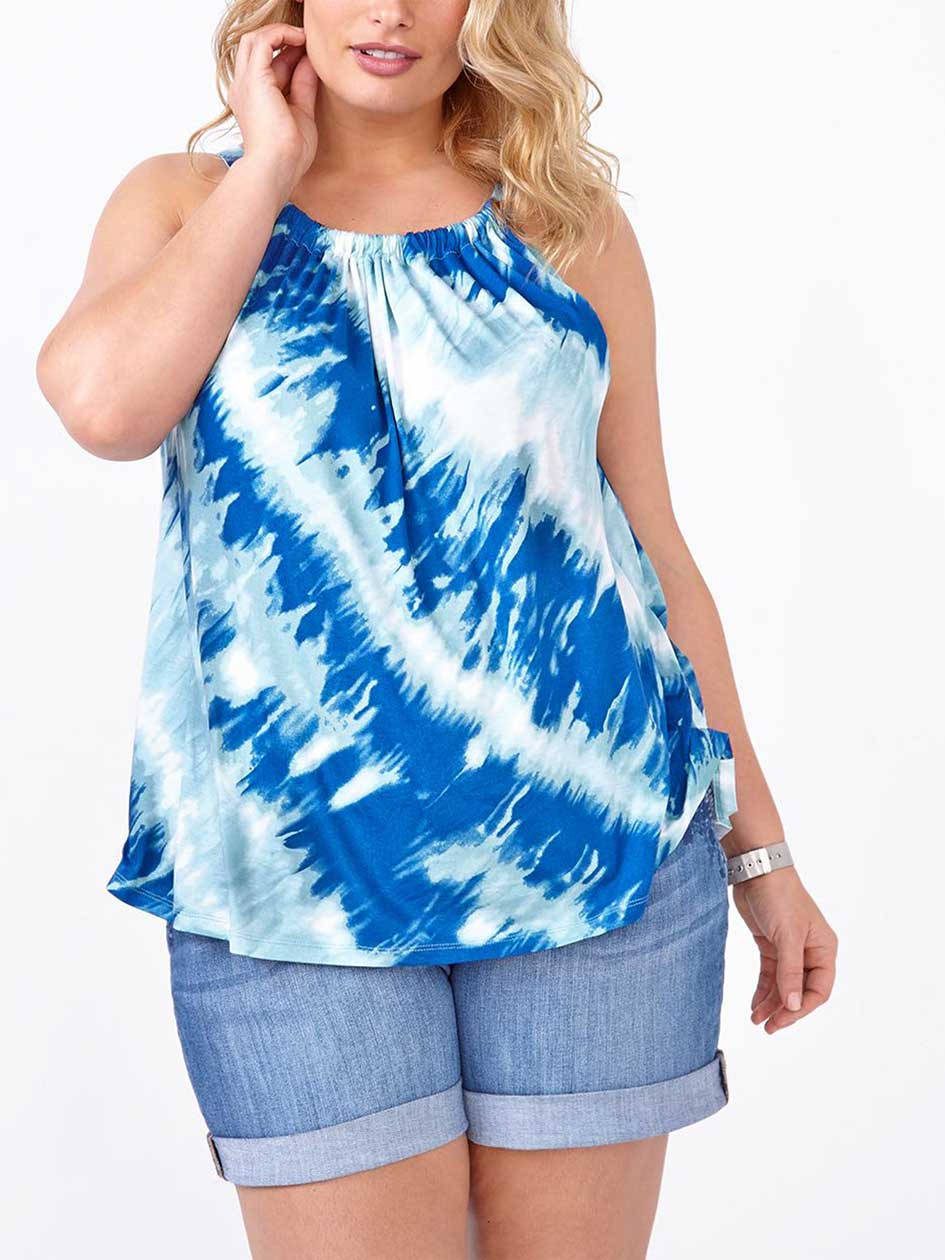 Sleeveless Printed Halter Top Sleeveless Printed Halter Top