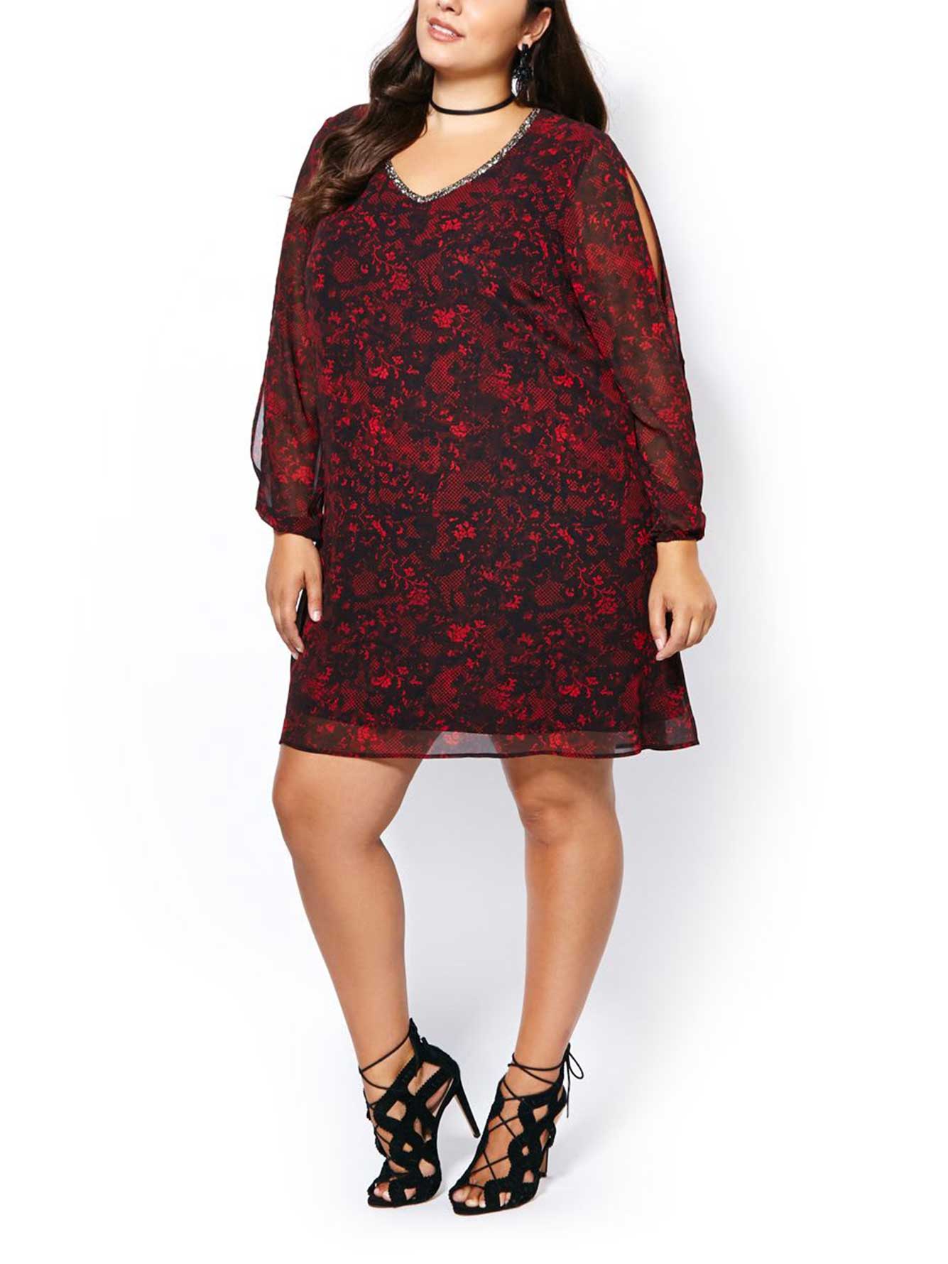 sleeve printed chiffon dress penningtons sleeve printed chiffon dress penningtons