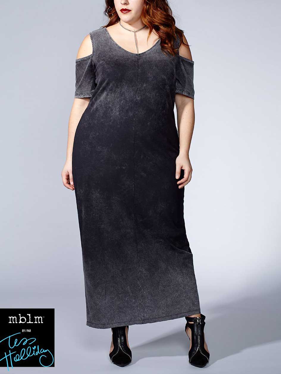 Tess Holliday - Short Sleeve Cold Shoulder Dress Tess Holliday - Short Sleeve Cold Shoulder Dress