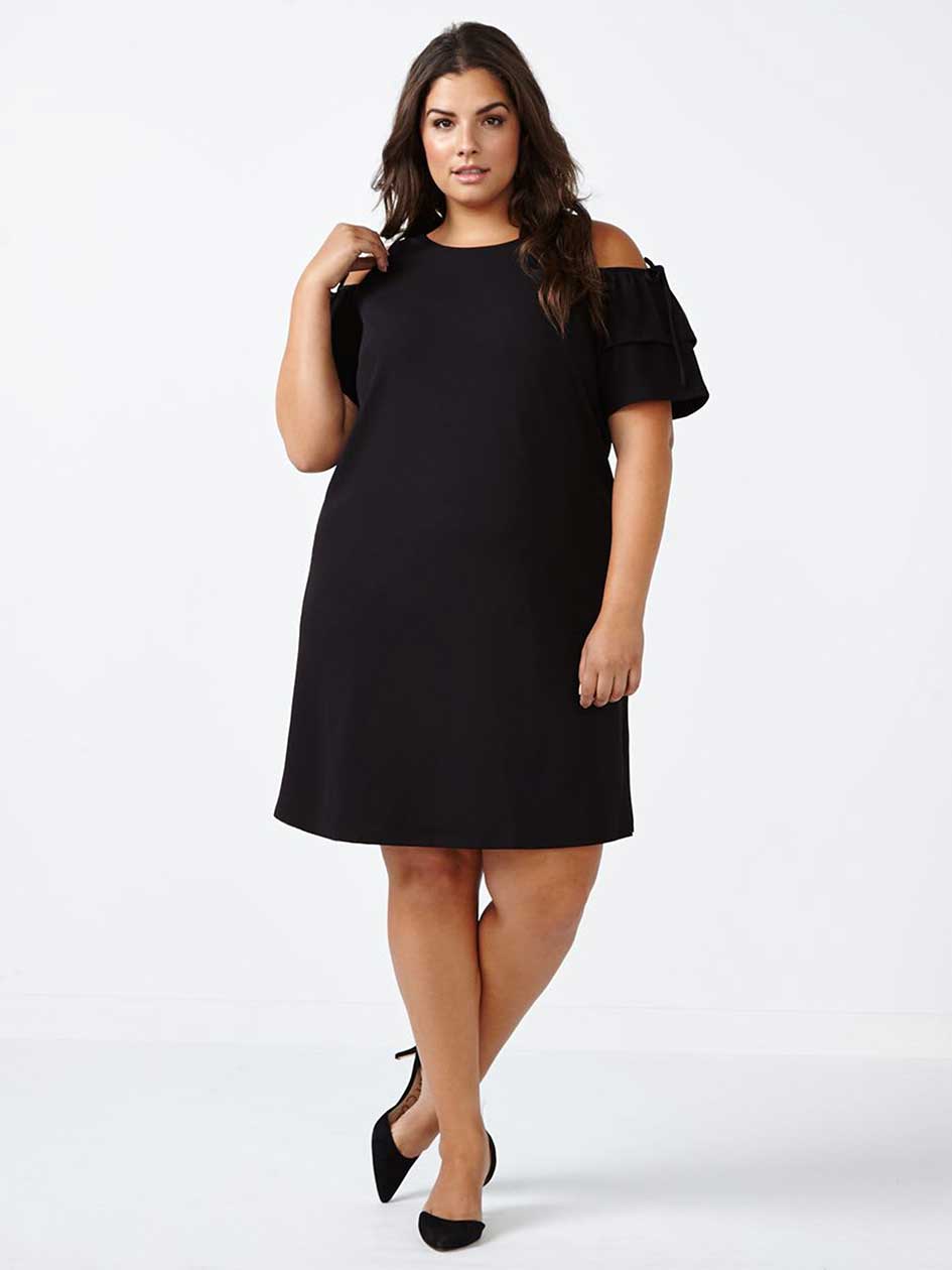ONLINE ONLY - Cold Shoulder Swing Dress ONLINE ONLY - Cold Shoulder Swing Dress