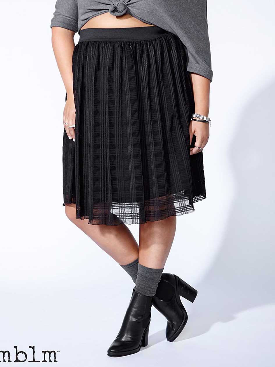 mblm - Plaid Lace Skirt mblm - Plaid Lace Skirt