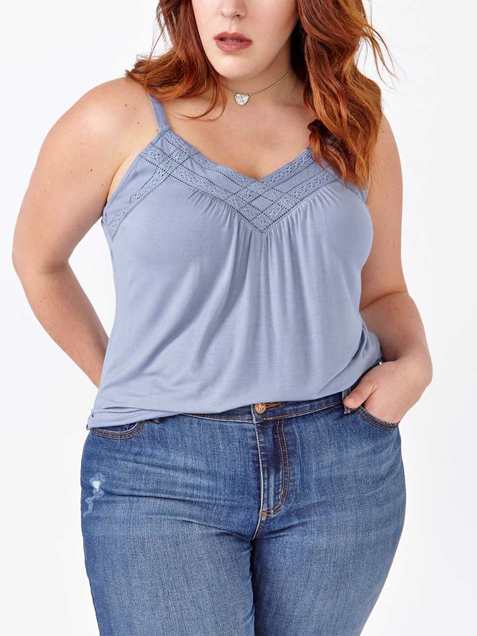 d/c JEANS Tank Top with Crochet d/c JEANS Tank Top with Crochet