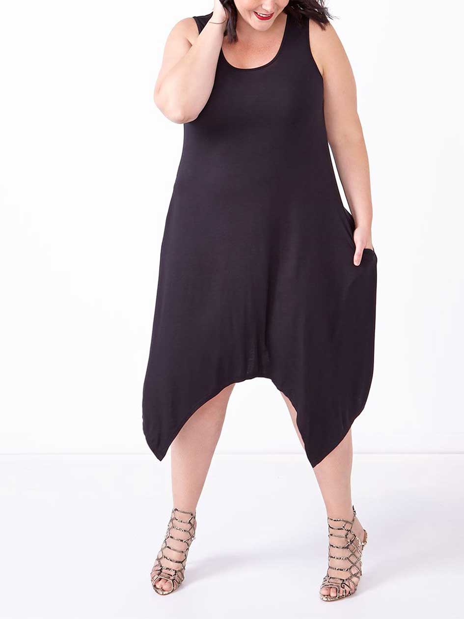 d/c JEANS Sleeveless Sharkbite Dress d/c JEANS Sleeveless Sharkbite Dress
