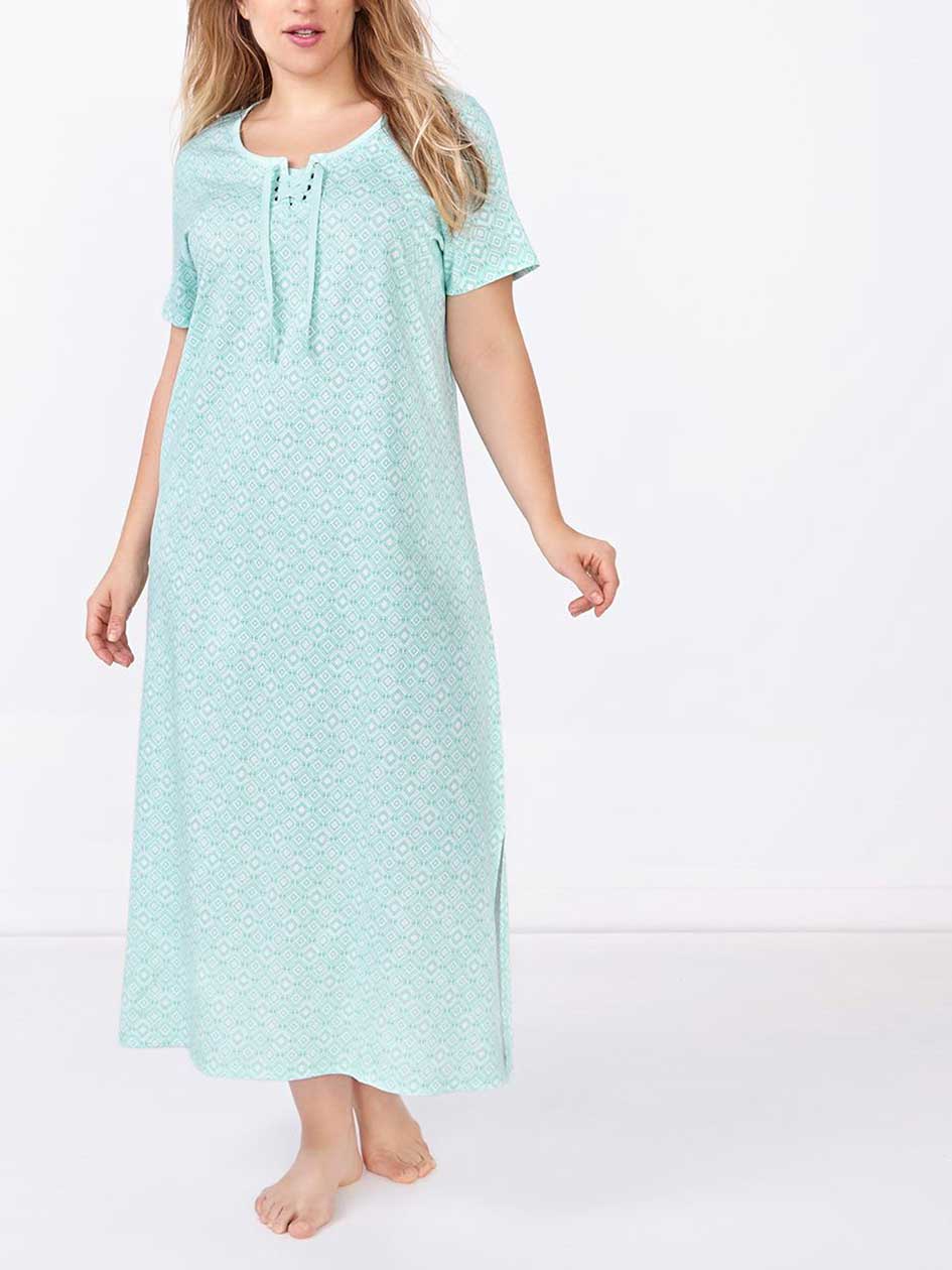Ti Voglio Short Sleeve Long Cotton Sleepshirt Ti Voglio Short Sleeve Long Cotton Sleepshirt