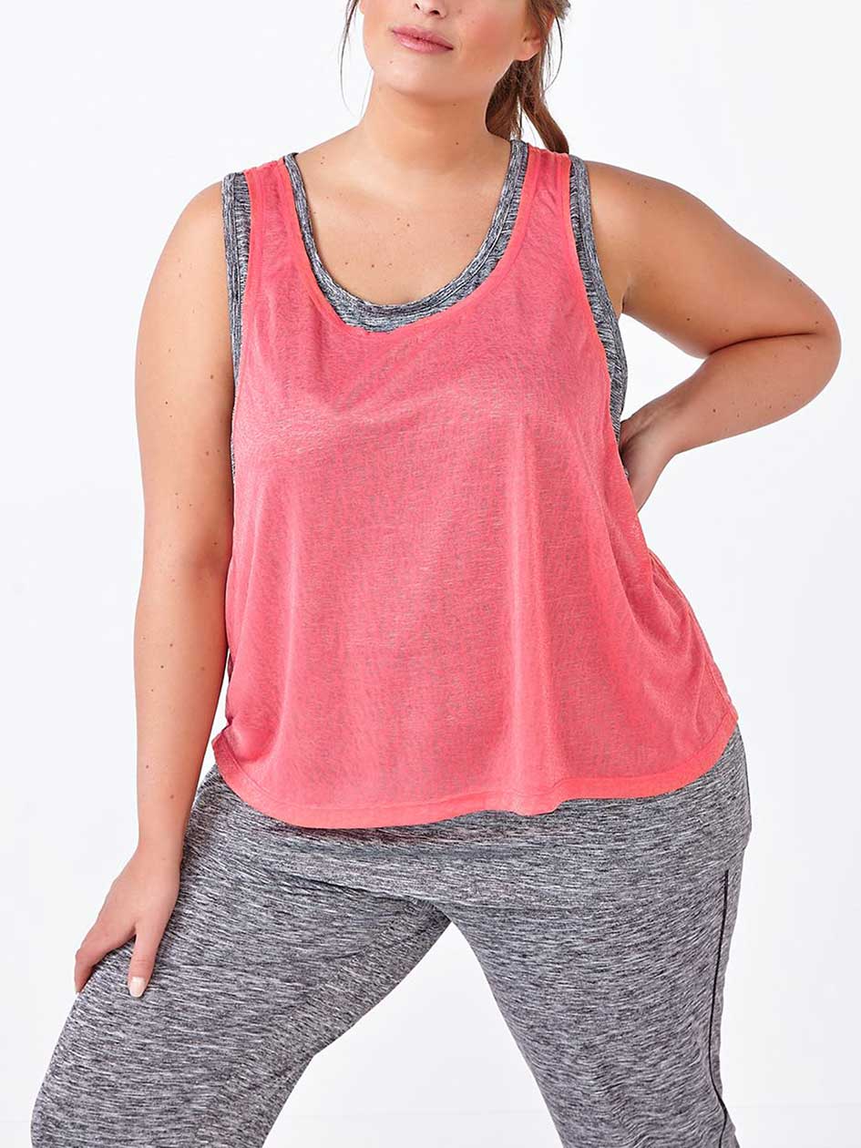 Essentials - Plus-Size Dual-Layer Tank Top Essentials - Plus-Size Dual-Layer Tank Top