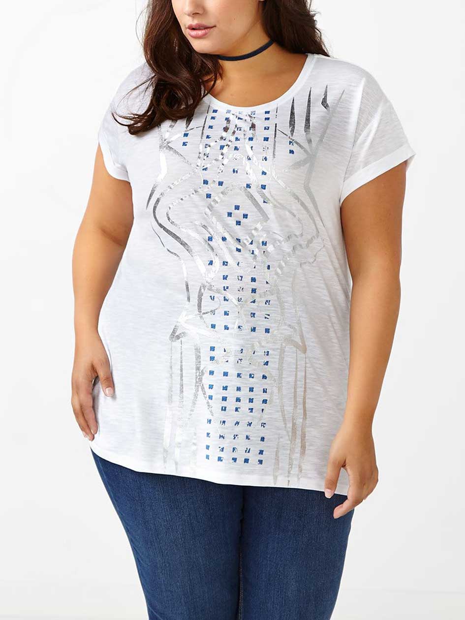 Girlfriend Fit Printed T-Shirt Girlfriend Fit Printed T-Shirt