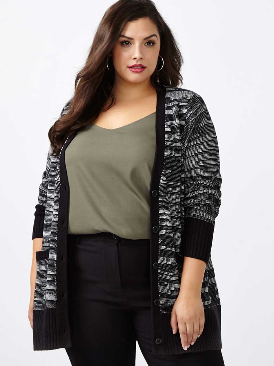 Long Sleeve Patterned Cardigan Long Sleeve Patterned Cardigan