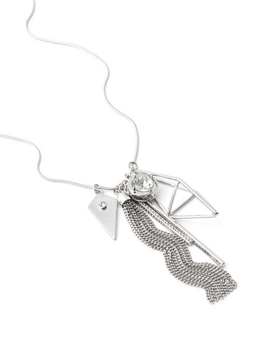 Long Necklace with Cluster Pendant Long Necklace with Cluster Pendant