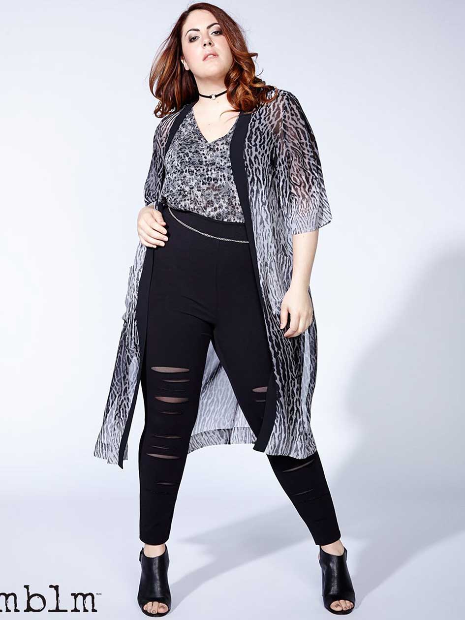 mblm - 3/4 Sleeve Printed Kimono mblm - 3/4 Sleeve Printed Kimono