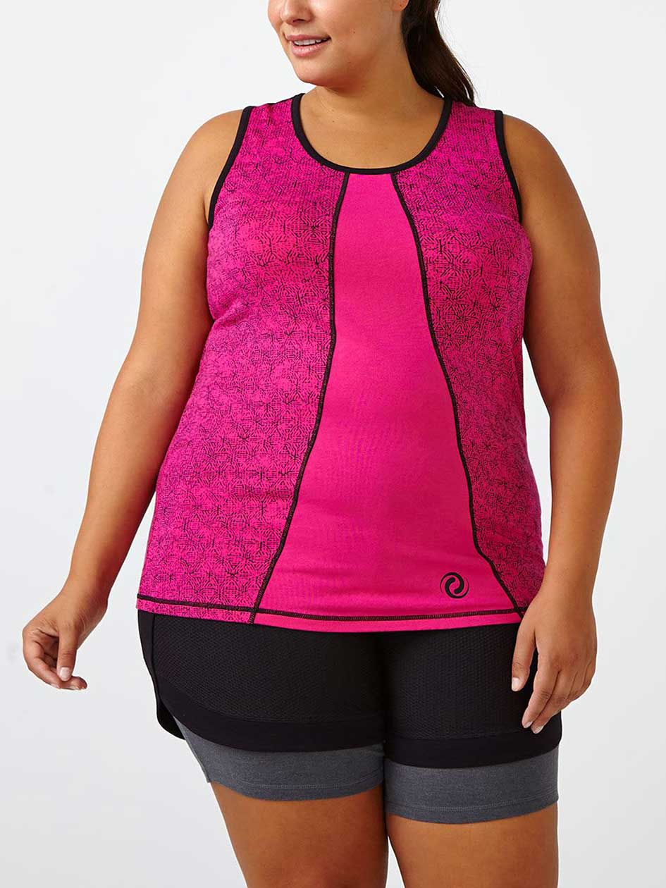Essentials Tech - Plus-Size Printed Tank Top Essentials Tech - Plus-Size Printed Tank Top