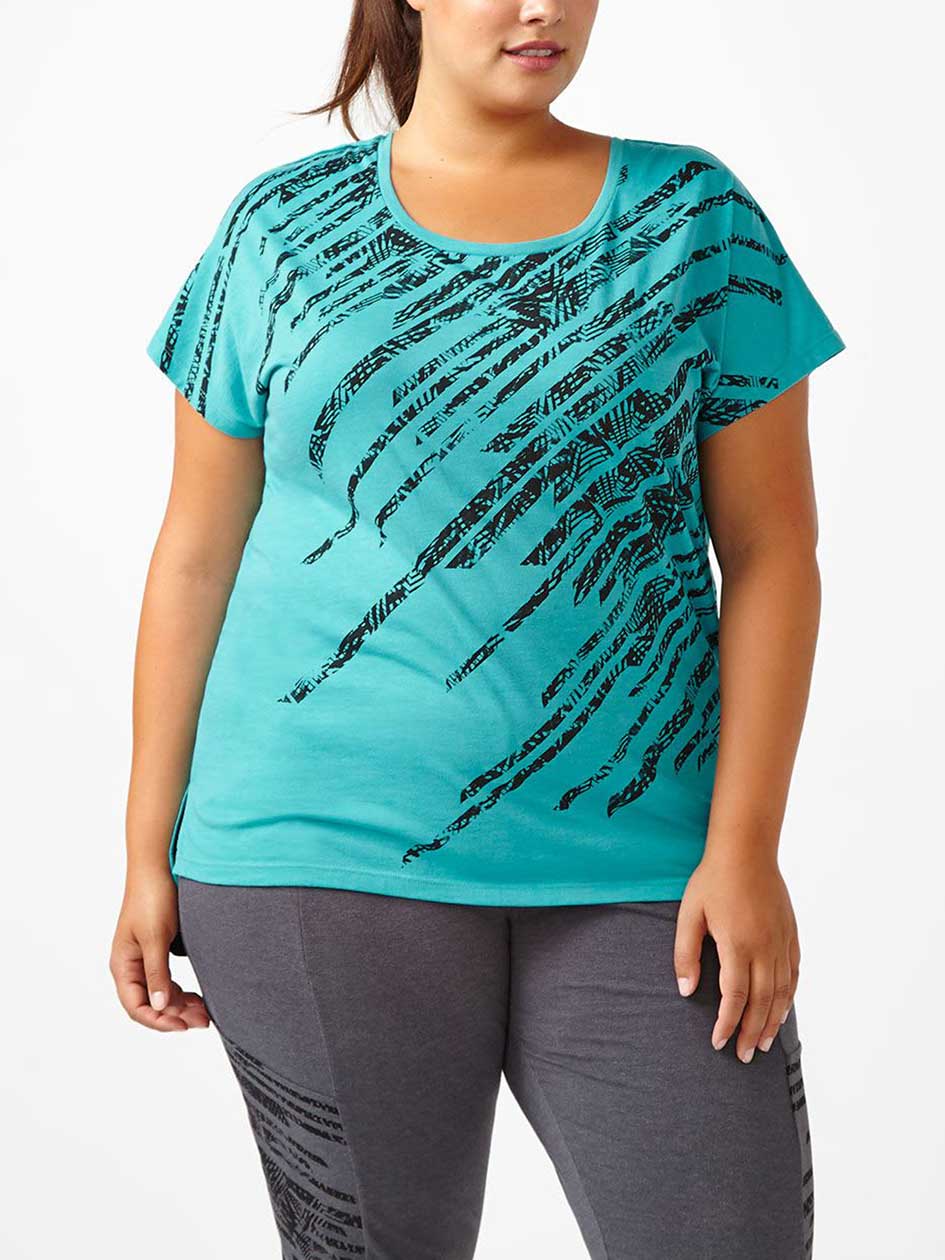 Athleisure - Plus-Size Printed T-Shirt Athleisure - Plus-Size Printed T-Shirt