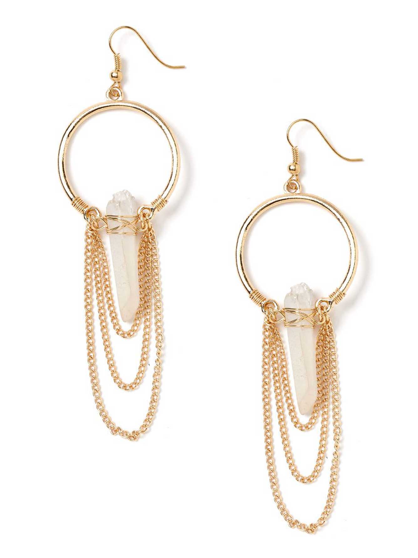Dangling Hoop and Chain Earrings Penningtons