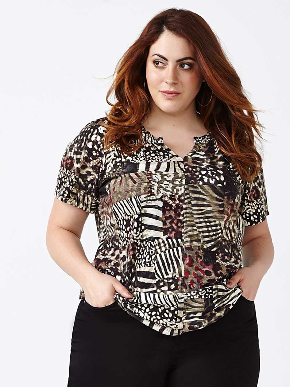 Girlfriend Fit Printed T-Shirt Girlfriend Fit Printed T-Shirt