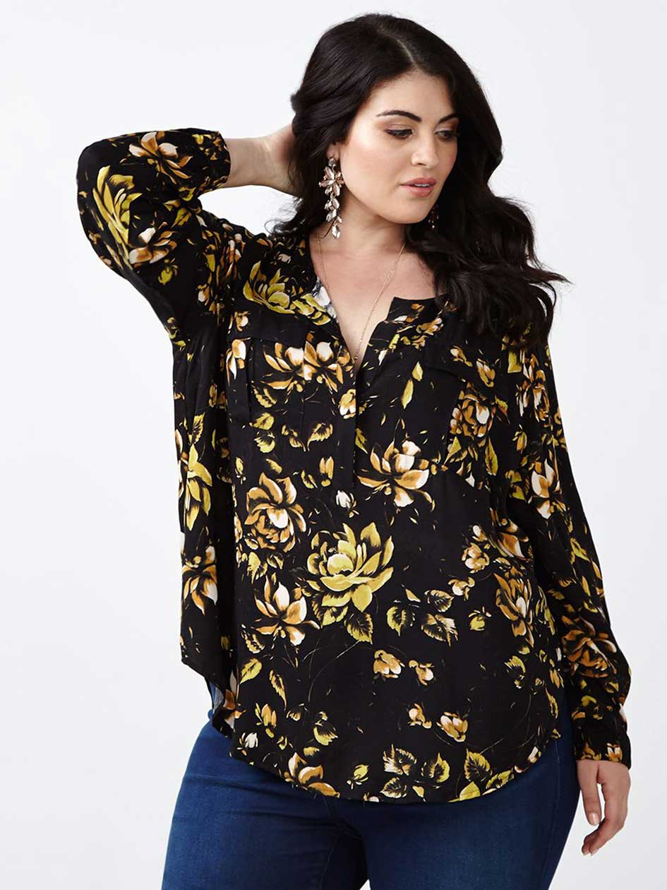 MELISSA McCARTHY Floral Print Blouse MELISSA McCARTHY Floral Print Blouse