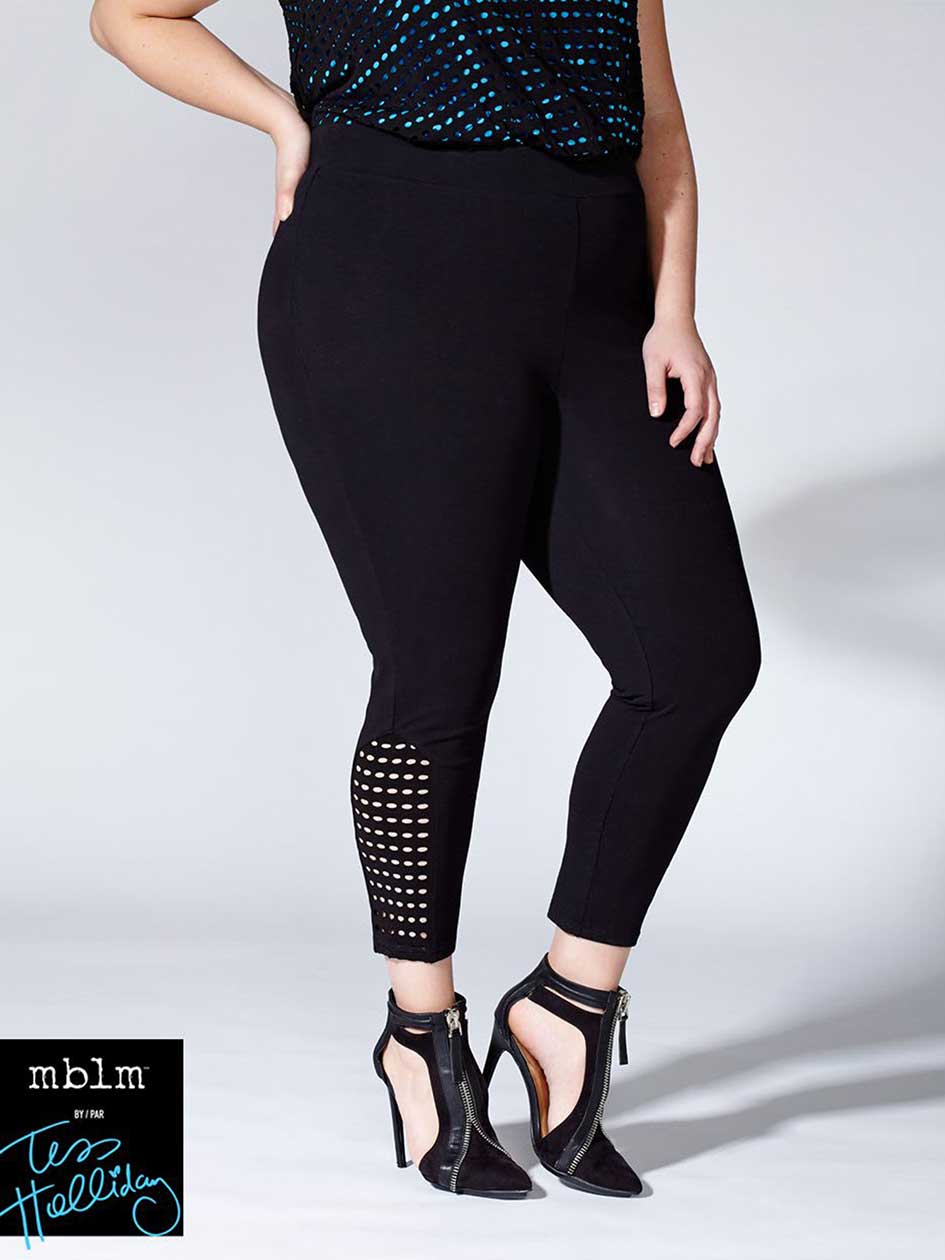 Tess Holliday - Cropped Legging with Cut Outs Tess Holliday - Cropped Legging with Cut Outs