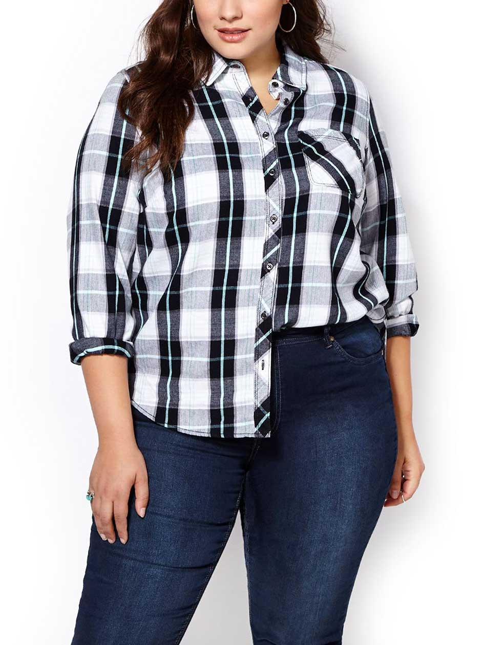 d/c JEANS Long Sleeve Plaid Shirt d/c JEANS Long Sleeve Plaid Shirt