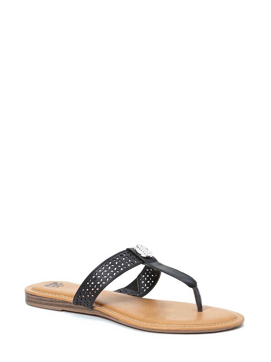 Wide-Width Faux-Leather Flip Flops Wide-Width Faux-Leather Flip Flops