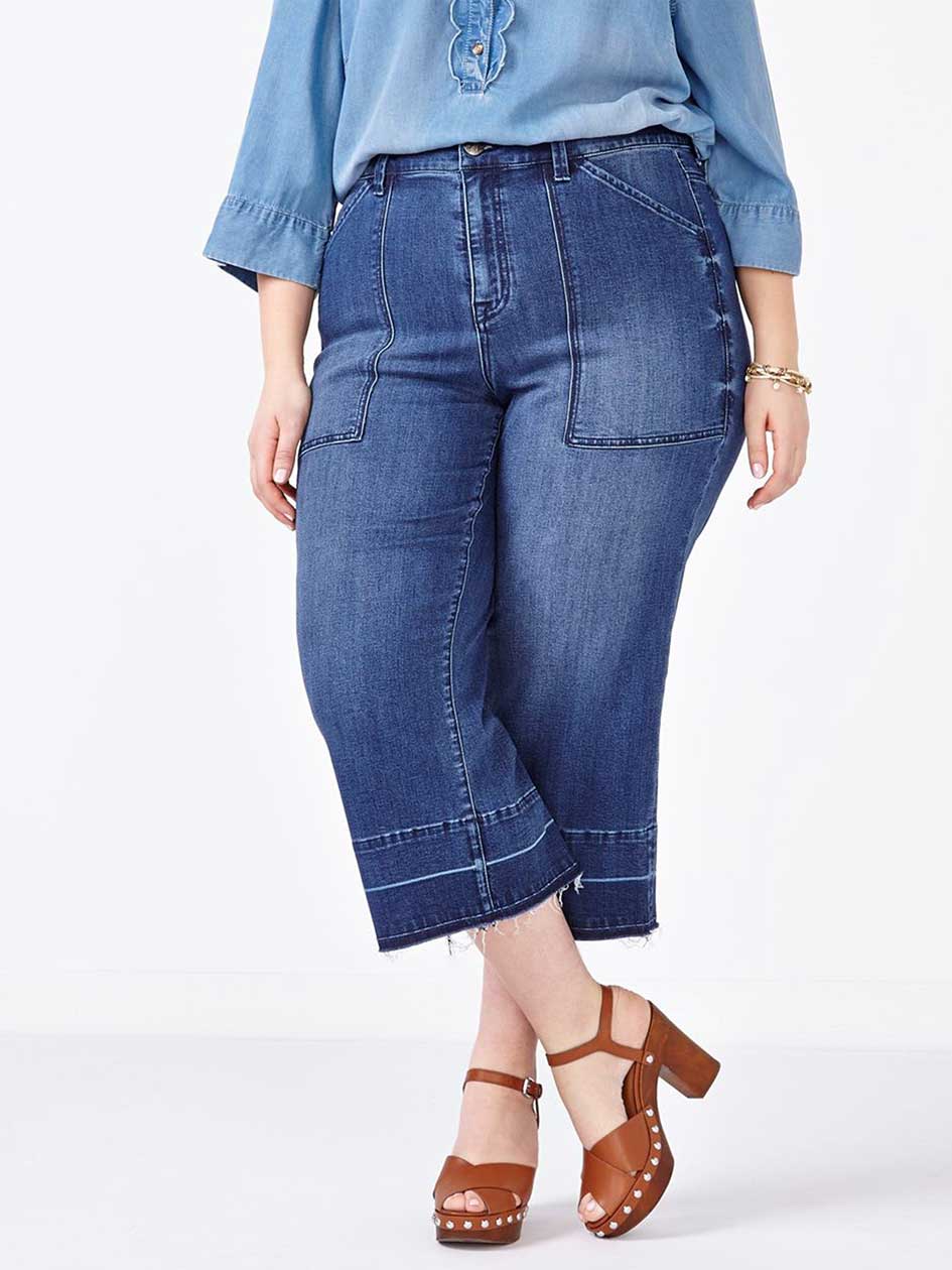 MELISSA McCARTHY Cropped Wide Leg Jean MELISSA McCARTHY Cropped Wide Leg Jean