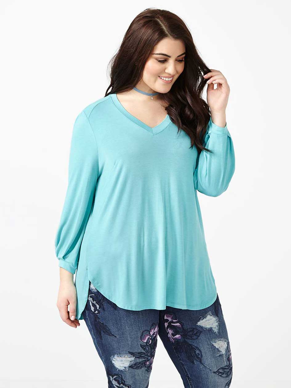 MELISSA McCARTHY Long Sleeve Jersey Top MELISSA McCARTHY Long Sleeve Jersey Top