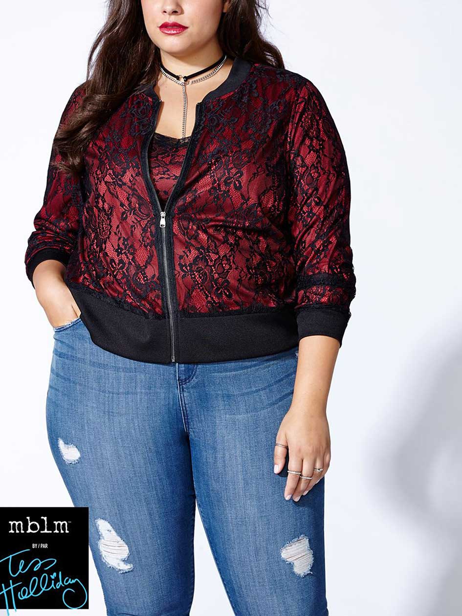 Tess Holliday - Lace Bomber Jacket Tess Holliday - Lace Bomber Jacket