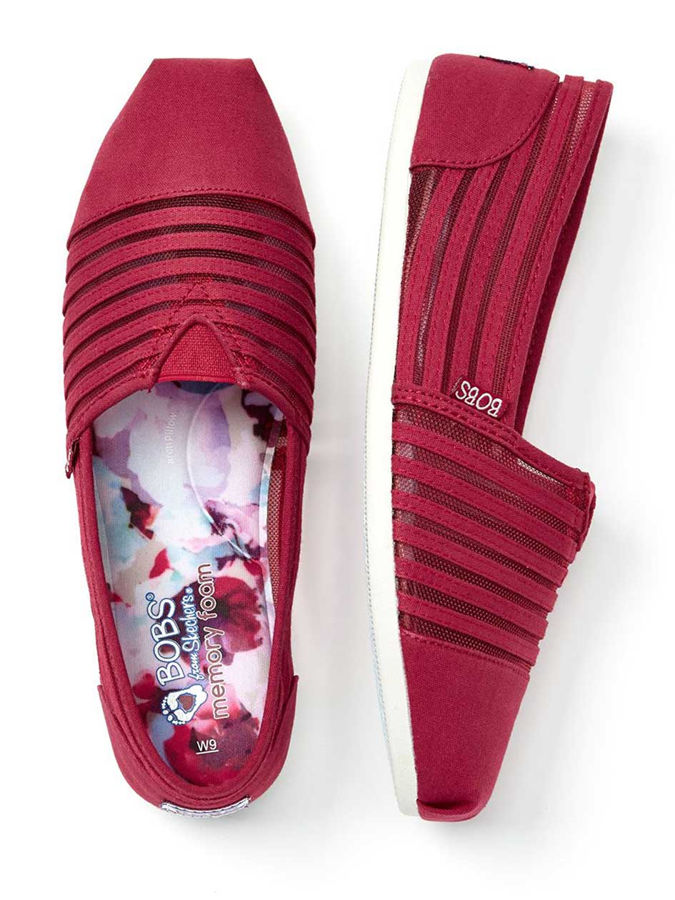 BOBS From Skechers - Wide-Width Slip On Shoes with Mesh BOBS From Skechers - Wide-Width Slip On Shoes with Mesh