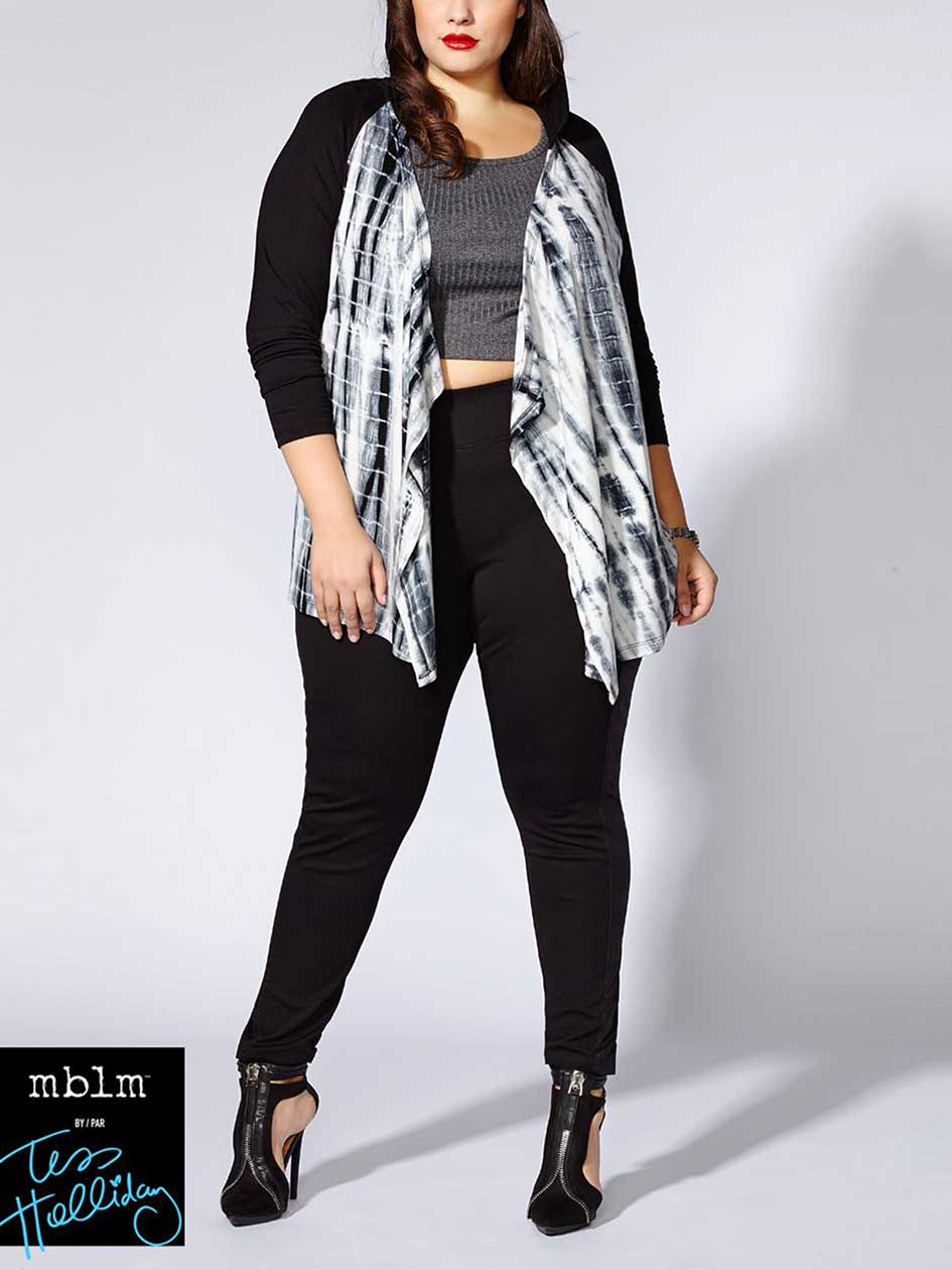 Tess Holliday - Hooded Printed Cardigan Tess Holliday - Hooded Printed Cardigan
