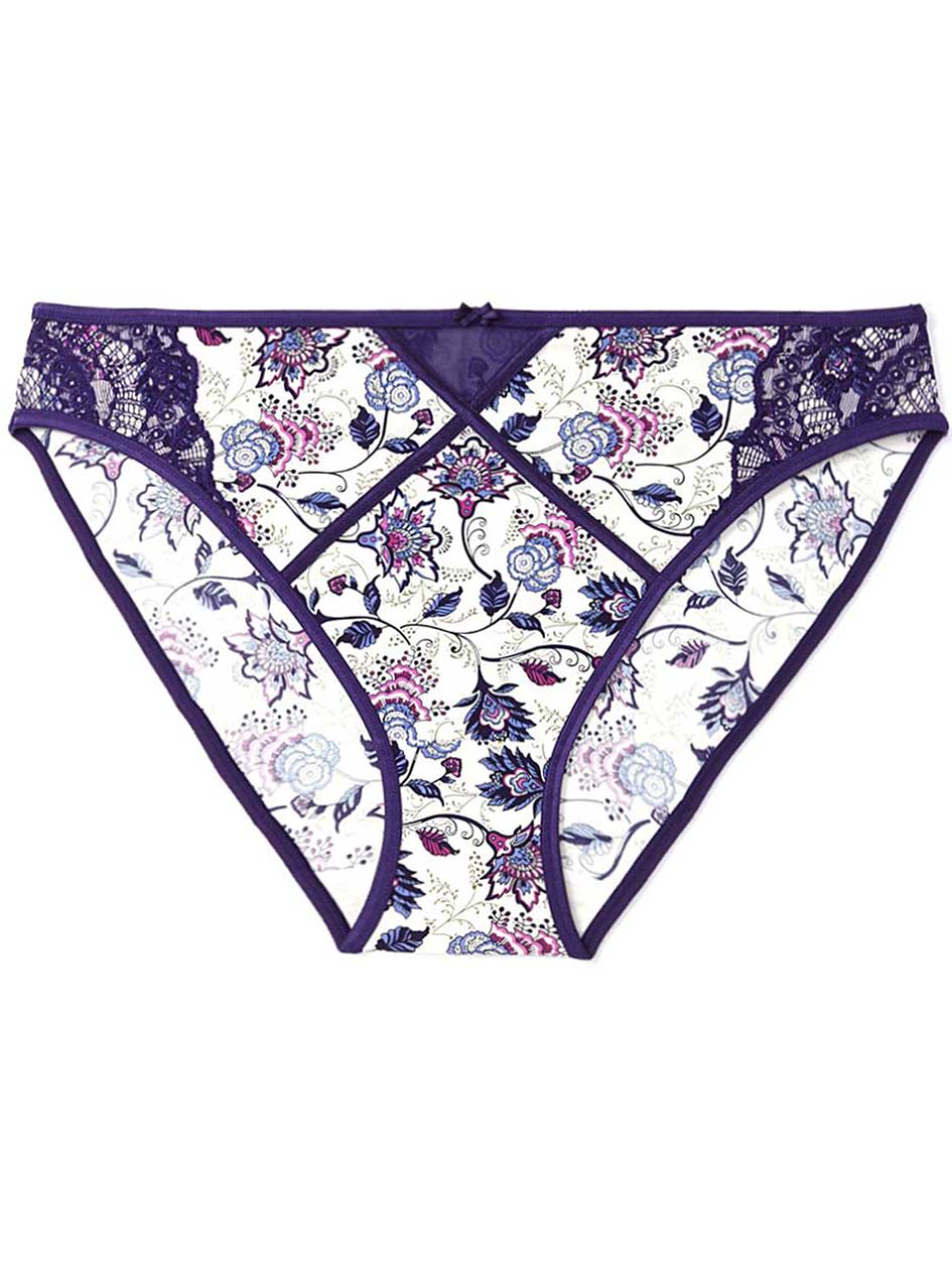 Ti Voglio Printed Bikini Panty with Lace Ti Voglio Printed Bikini Panty with Lace
