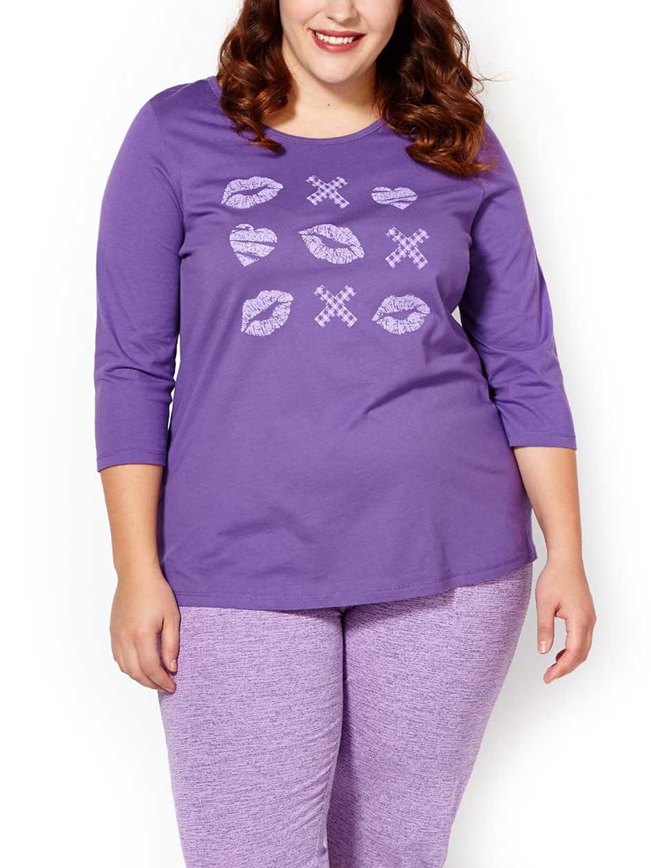 Ti Voglio 3/4 Sleeve Cotton PJ Top Ti Voglio 3/4 Sleeve Cotton PJ Top