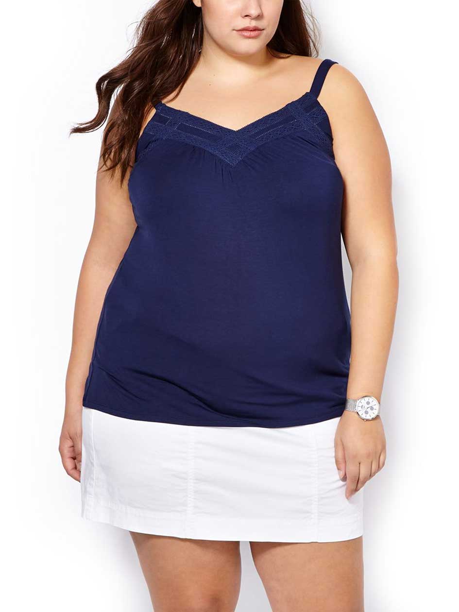 d/c JEANS Tank Top with Crochet d/c JEANS Tank Top with Crochet