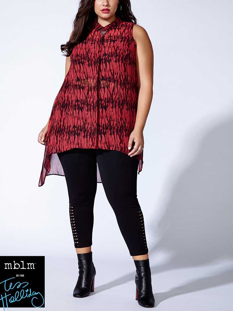 Tess Holliday - Sleeveless Printed Blouse Tess Holliday - Sleeveless Printed Blouse