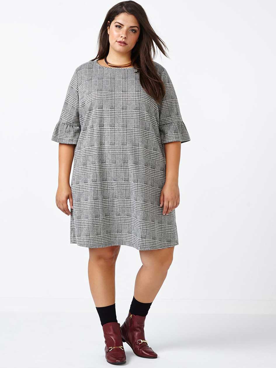 ONLINE ONLY - Bell Sleeve Patterned Dress ONLINE ONLY - Bell Sleeve Patterned Dress