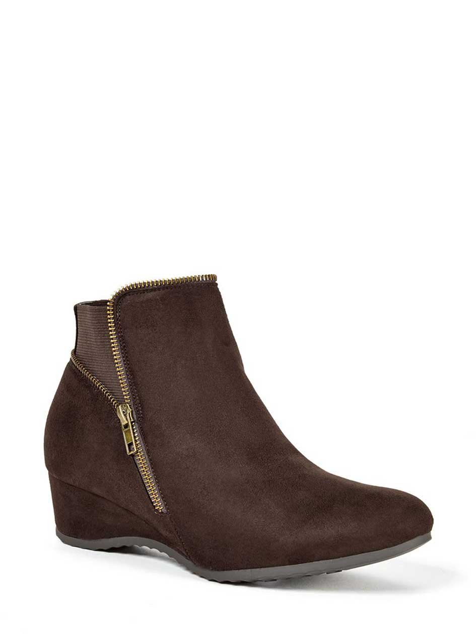 wide width high heel booties