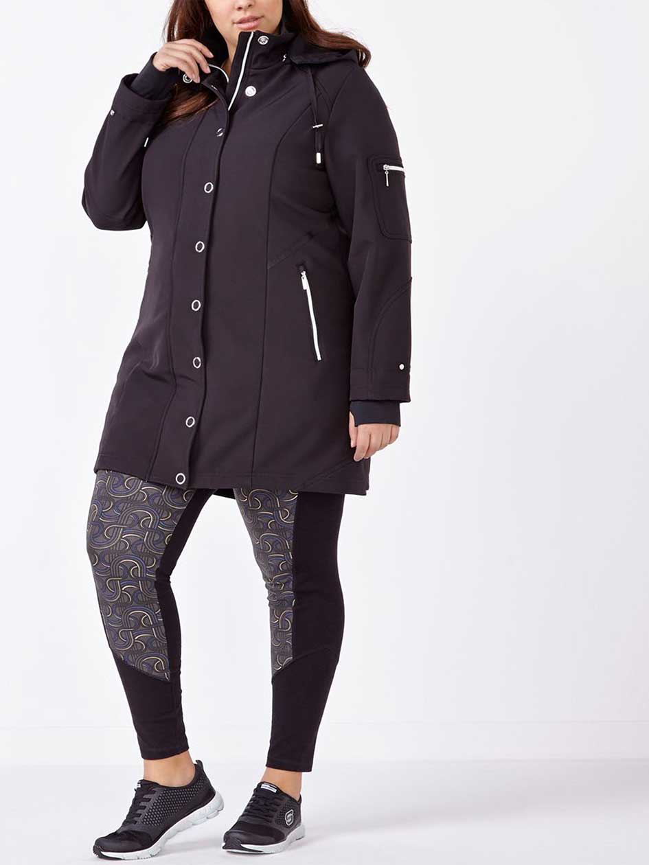 ActiveZone Plus-Size Long Sleeve Hooded Jacket ActiveZone Plus-Size Long Sleeve Hooded Jacket