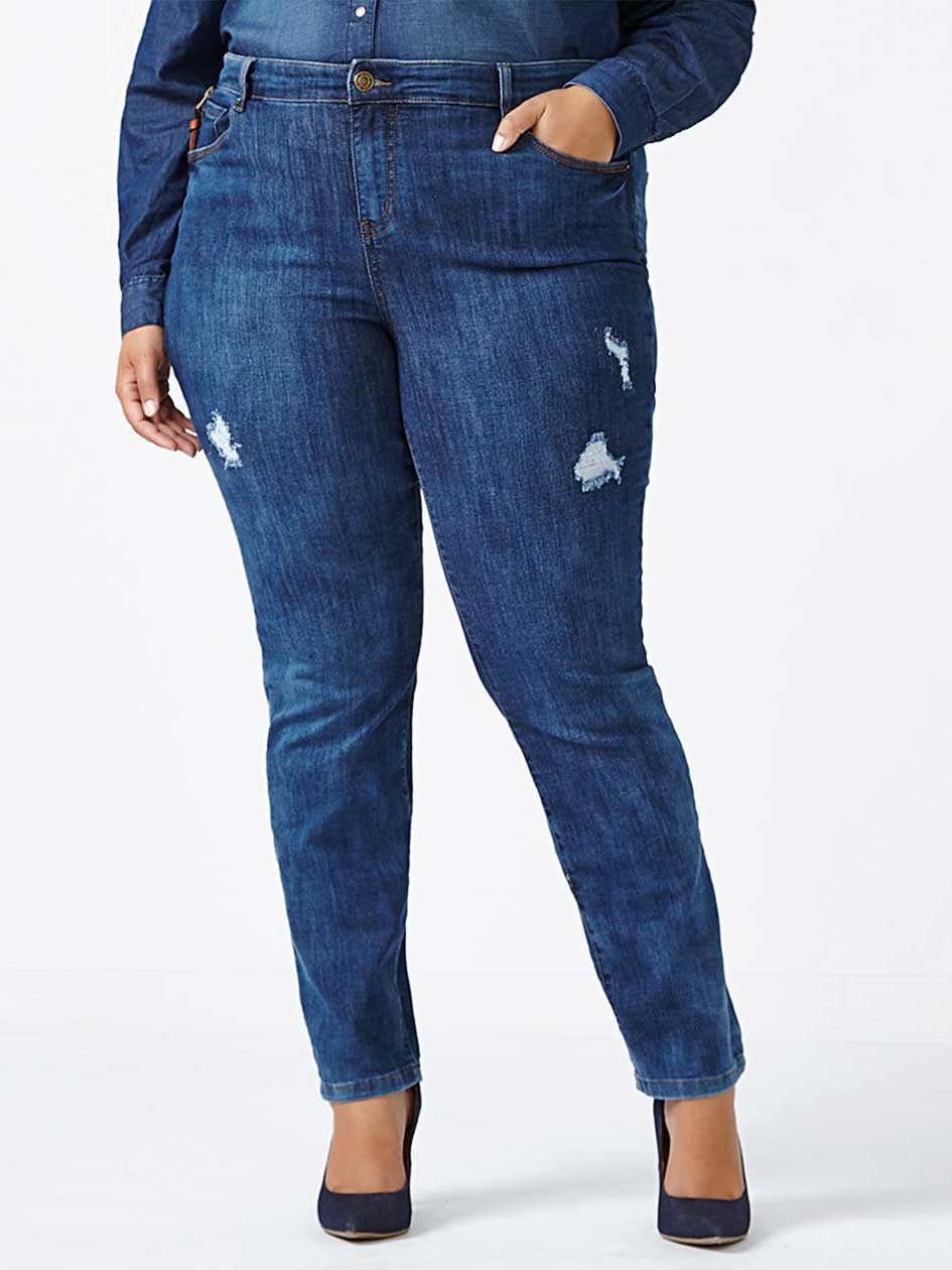ONLINE ONLY - Tall Straight Fit Straight Leg Distressed Jean ONLINE ONLY - Tall Straight Fit Straight Leg Distressed Jean