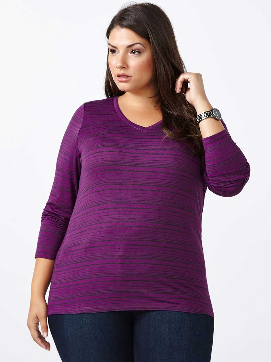 Curve Fit Long Sleeve Striped T-Shirt Curve Fit Long Sleeve Striped T-Shirt