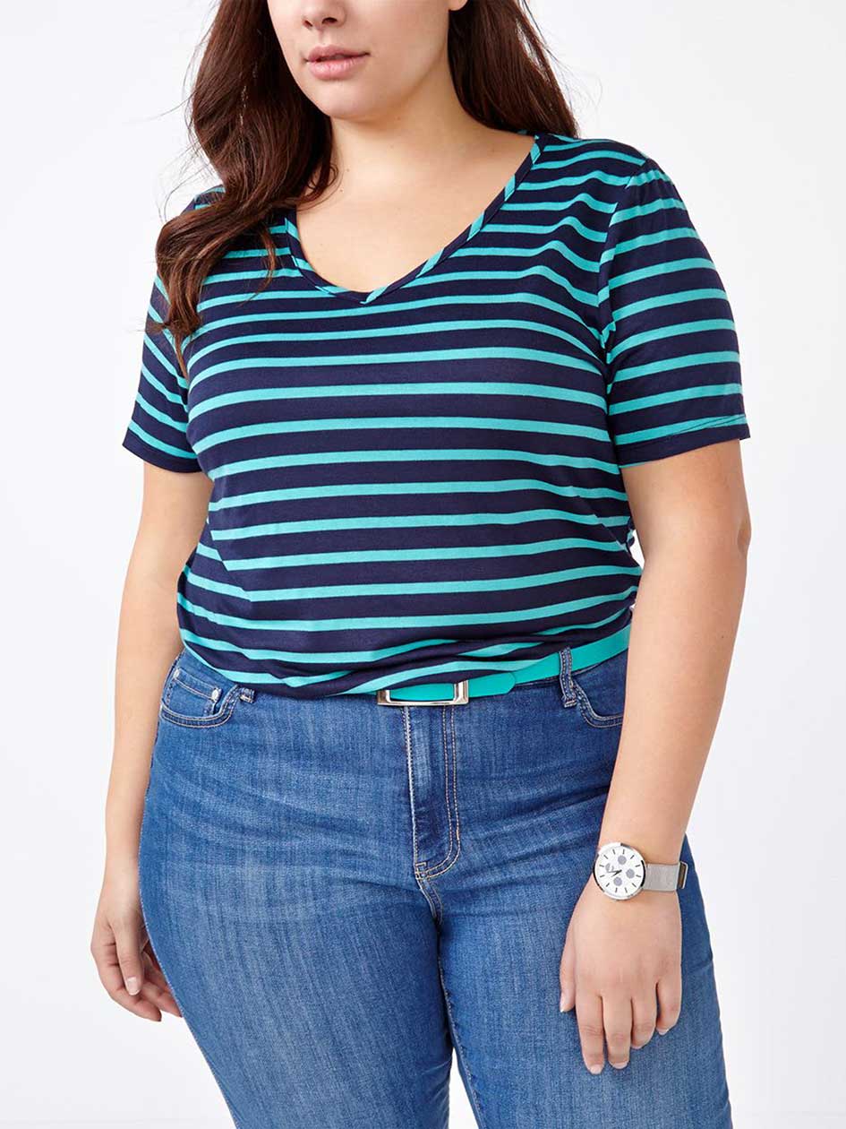 Shaped Fit Striped T-Shirt Shaped Fit Striped T-Shirt