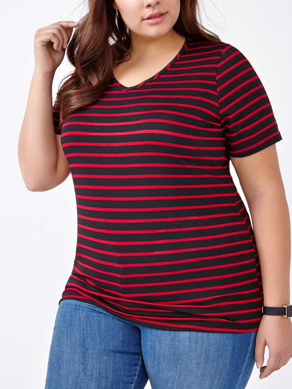Shaped Fit Striped T-Shirt Shaped Fit Striped T-Shirt