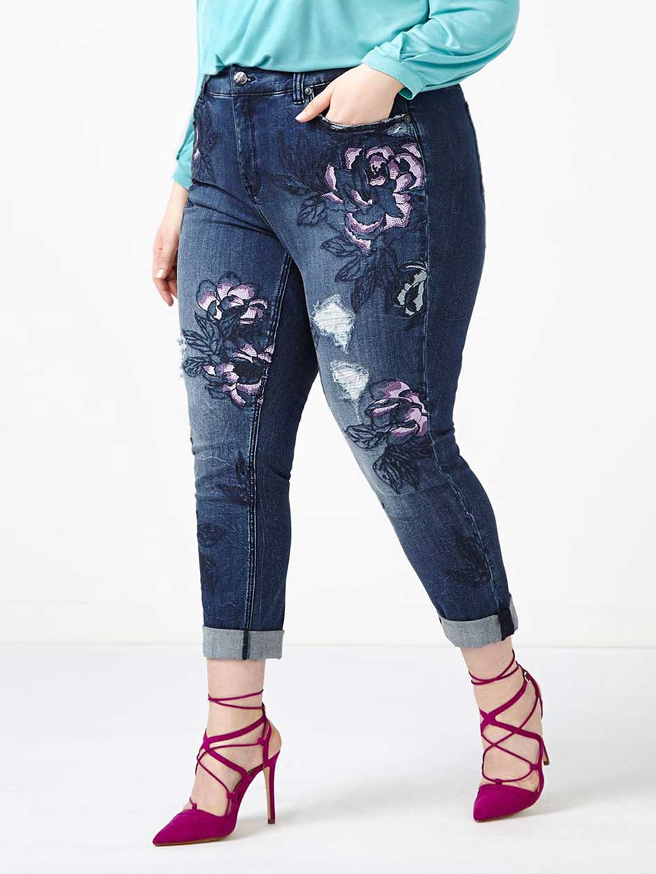 MELISSA McCARTHY Embroidered Skinny Jean MELISSA McCARTHY Embroidered Skinny Jean