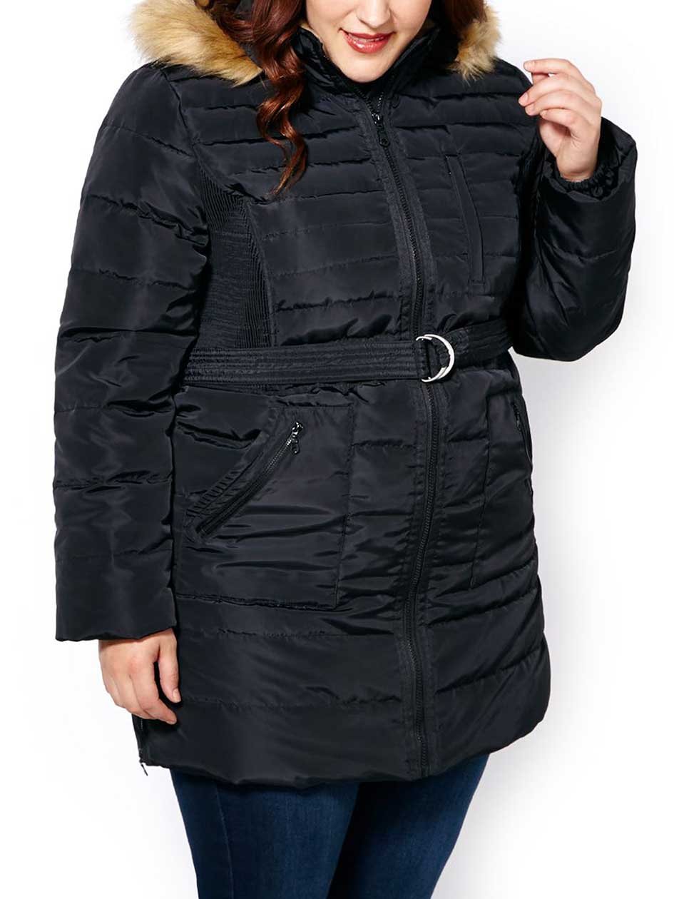 Faux-Fur Hooded Down Jacket Faux-Fur Hooded Down Jacket