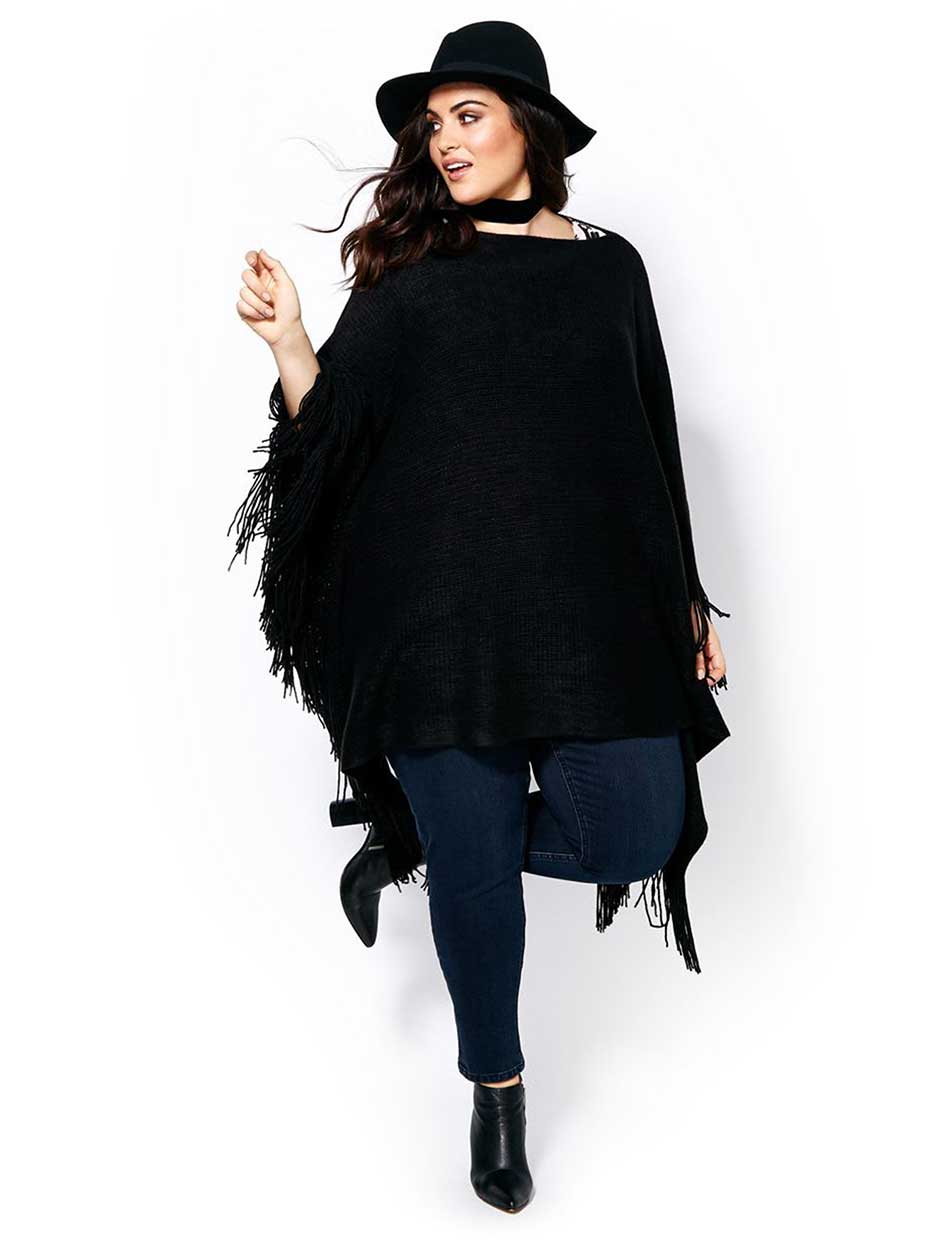 MELISSA McCARTHY Long Sleeve Poncho Sweater MELISSA McCARTHY Long Sleeve Poncho Sweater