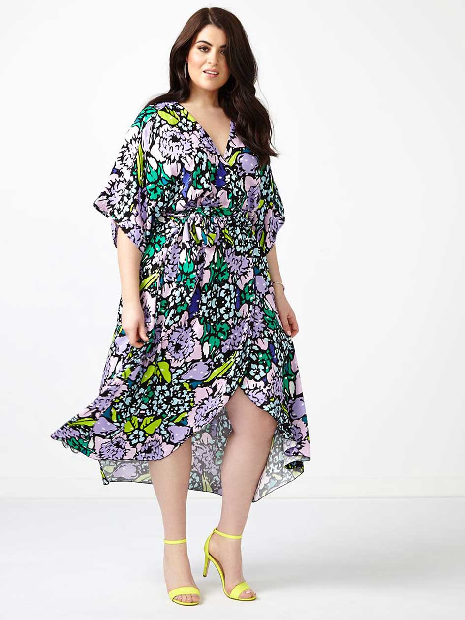 MELISSA McCARTHY Printed Wrap Maxi Dress MELISSA McCARTHY Printed Wrap Maxi Dress
