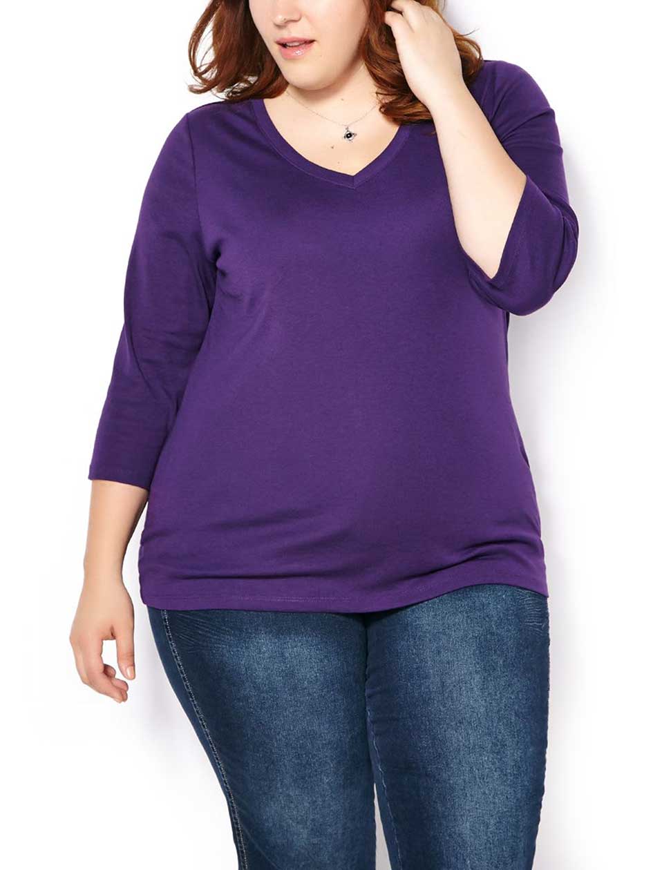 Shaped Fit 3/4 Sleeve T-Shirt Shaped Fit 3/4 Sleeve T-Shirt