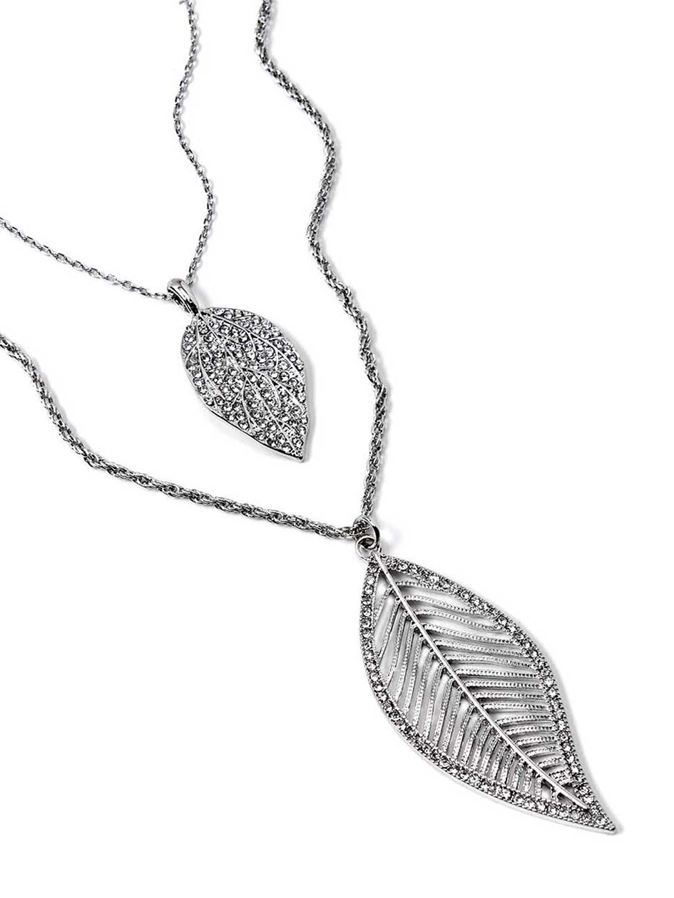 Dual-Chain Leaf Necklace Dual-Chain Leaf Necklace