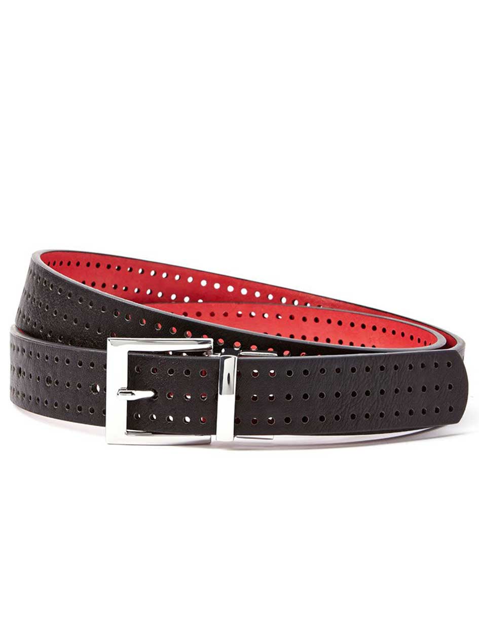 Faux-Leather Perforated Reversible Belt Faux-Leather Perforated Reversible Belt