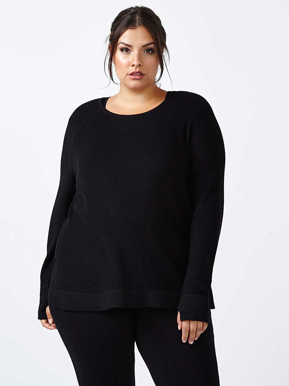 Essentials - Plus-Size Long Sleeve Sweater Essentials - Plus-Size Long Sleeve Sweater