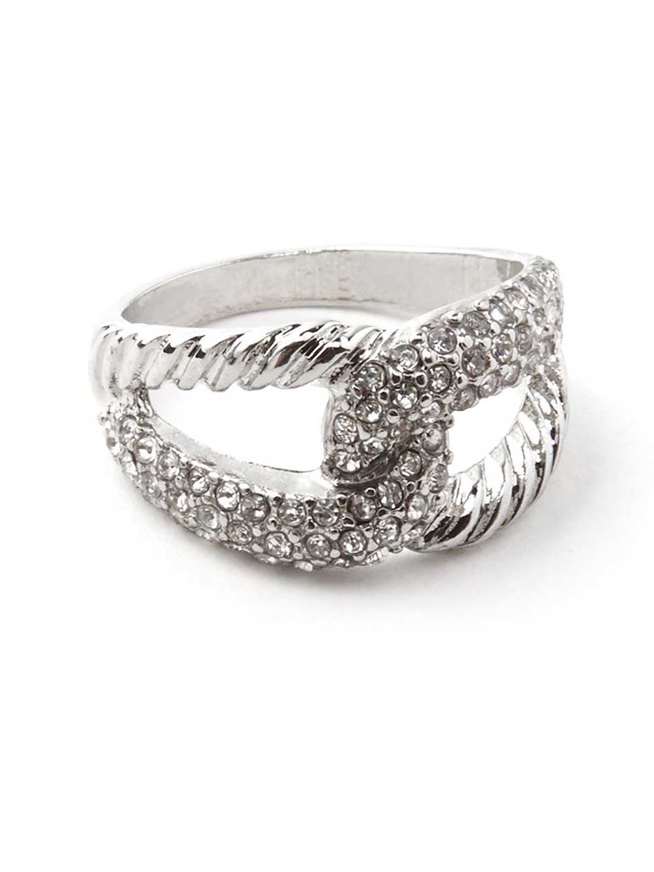 Twisted Ring with Rhinestones Twisted Ring with Rhinestones