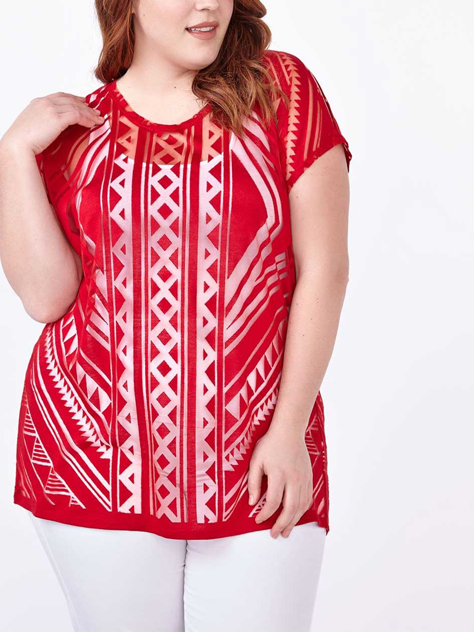 Short Sleeve Burnout Top Short Sleeve Burnout Top