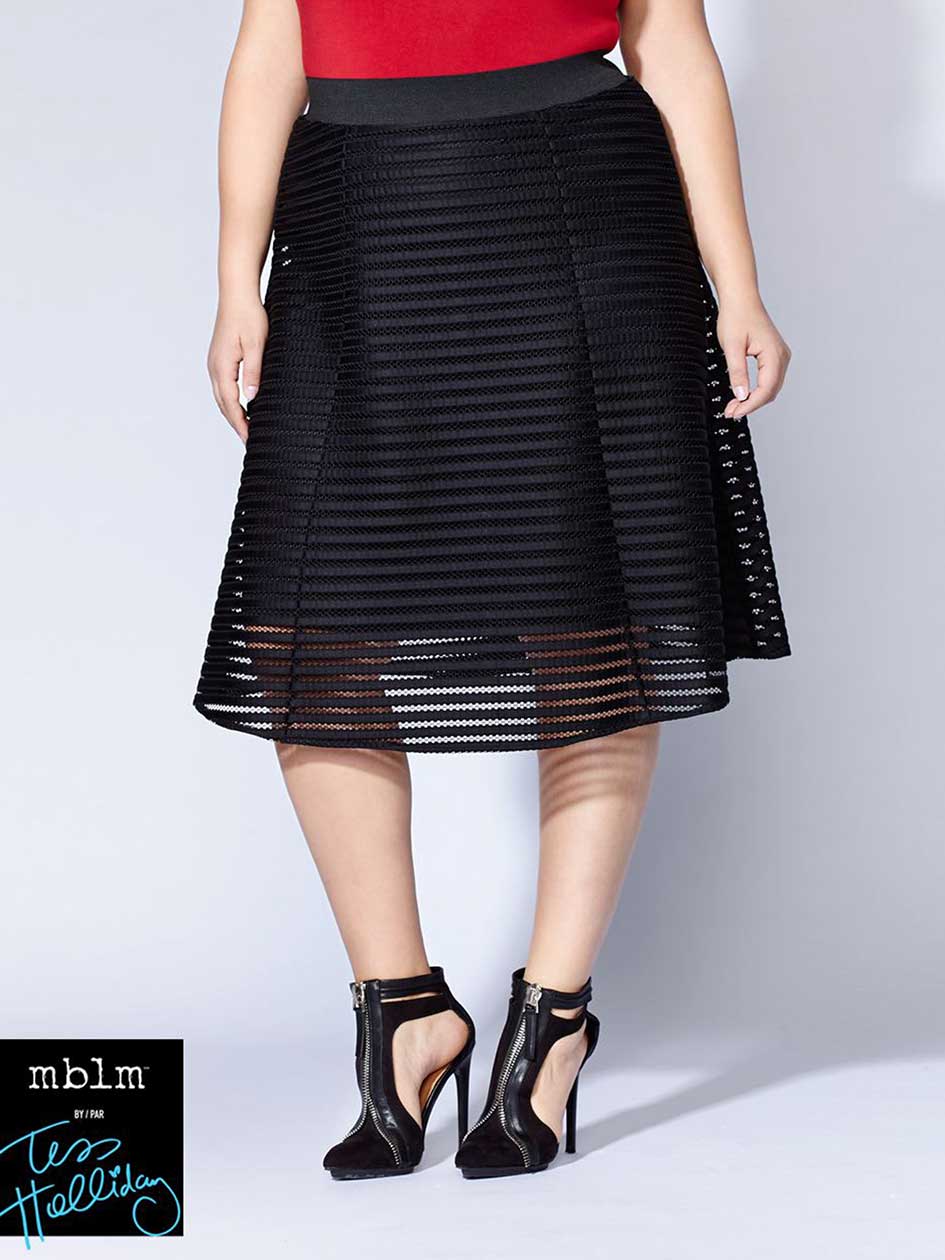 Tess Holliday - Flared Mesh Skirt Tess Holliday - Flared Mesh Skirt